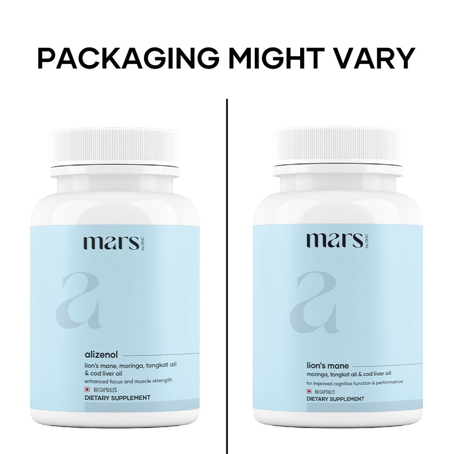 Mars Pure Lion's Mane Caps: Powered with Moringa, Tongkat Ali & Cod Liver Oil (60 N)