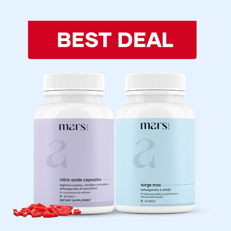 Growth Max Combo: Powered by Nitric Oxide & Pure Ashwagandha Capsules