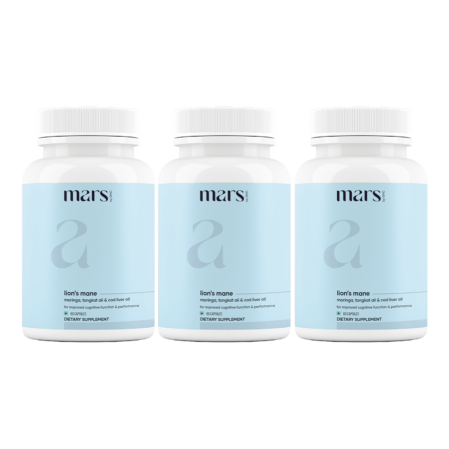Mars Pure Lion's Mane Caps: Powered with Moringa, Tongkat Ali & Cod Liver Oil (60 N)