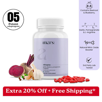 Mars NitroPrex: Natural Nitric Oxide Booster for Supercharge Blood Flow, Stamina & Performance