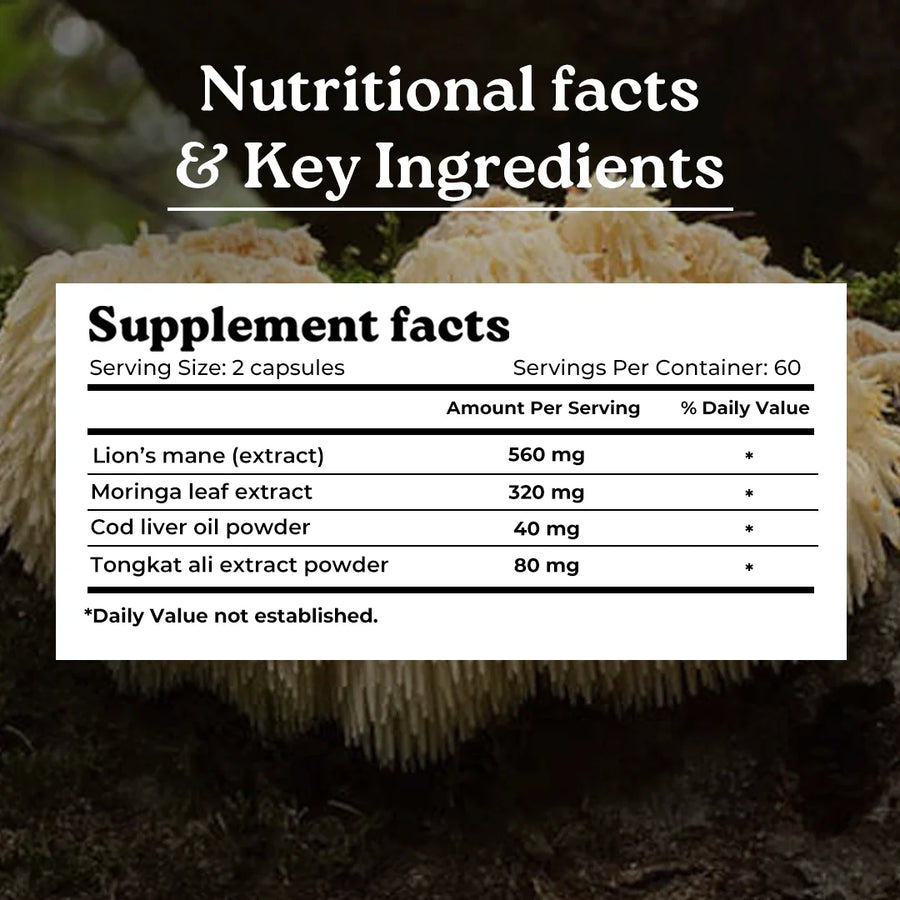 Mars Alizenol: Bedroom Performance & Vitality Support with Moringa, Lion's Mane & Tongkat Ali