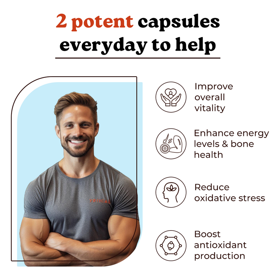 Mars Pure Lion's Mane Caps: Powered with Moringa, Tongkat Ali & Cod Liver Oil (60 N)