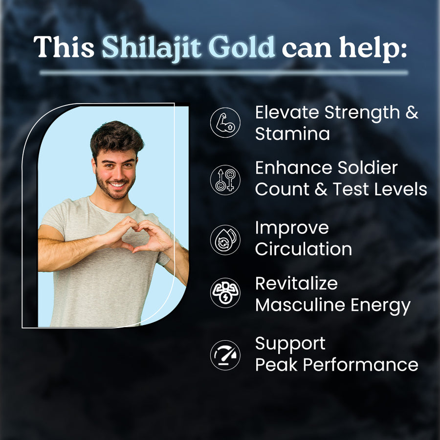 Mars Pure Himalayan Shilajit Gold Resin: Powered with Ashwagandha, Maca Root & Black Musli