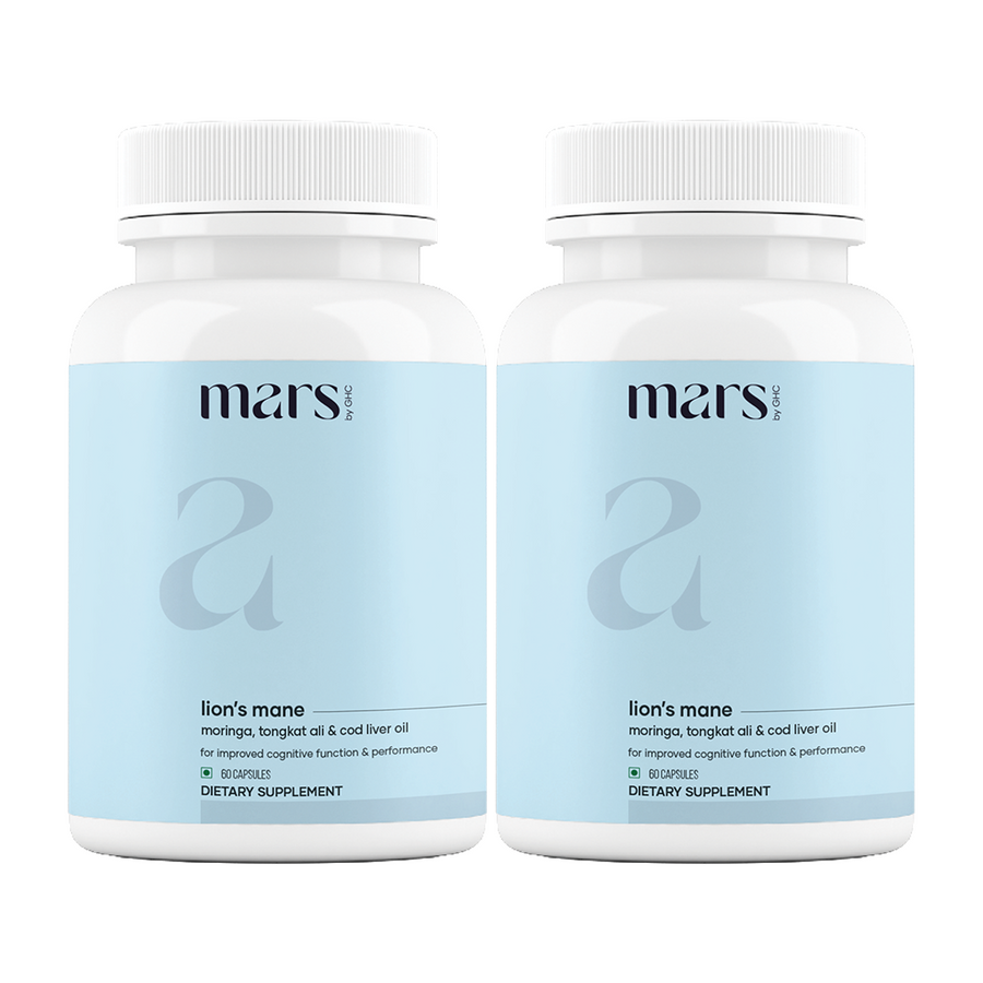 Mars Pure Lion's Mane Caps: Powered with Moringa, Tongkat Ali & Cod Liver Oil (60 N)