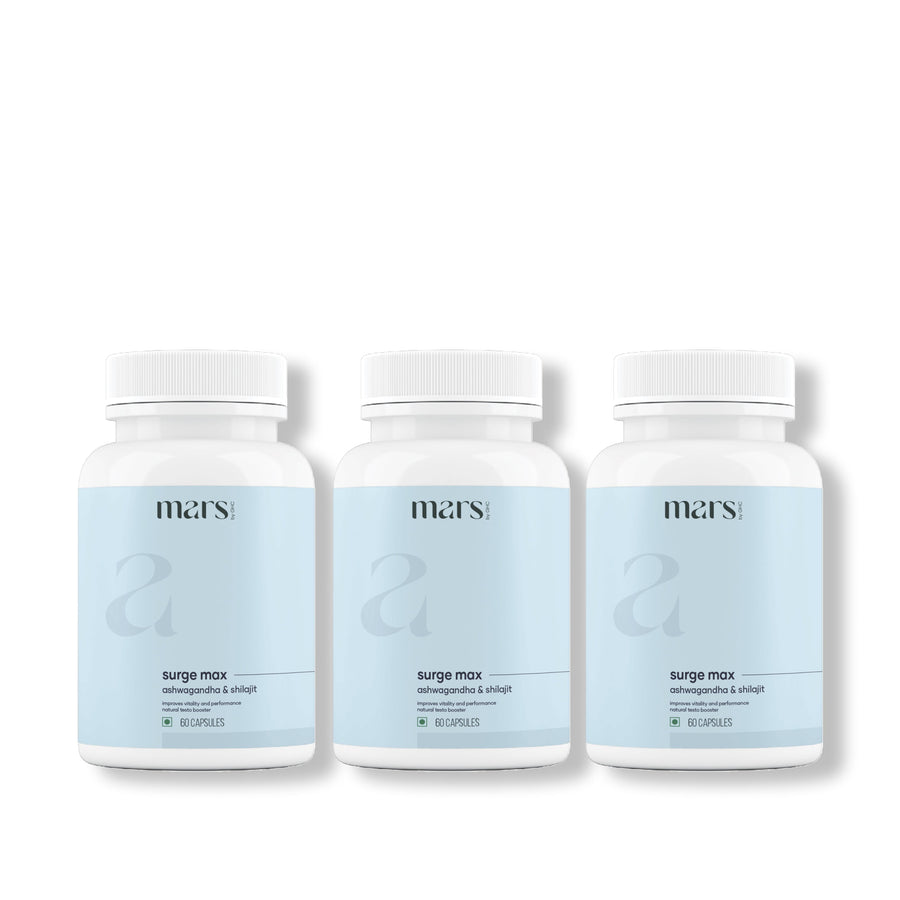 Mars Surge Max Caps: Powered with Ashwagandha & Shilajit For Improved T-Levels, Stamina & Bedroom Game