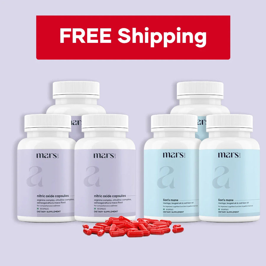Mars Vitality Max - Natural Lions Mane & Nitric Oxide Capsules