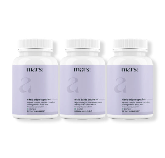 Mars Nitric Oxide Capsules with L-Arginine, L-Citrulline & Adaptogens - Circulation, Endurance & Recovery Support (60N)